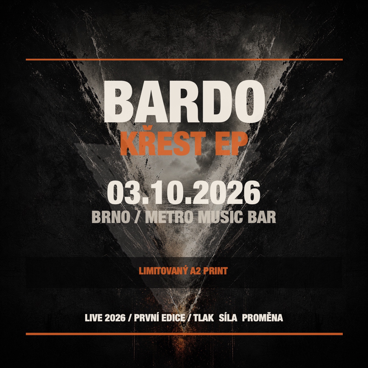 BARDO plakát Křest EP Brno Metro Music Bar