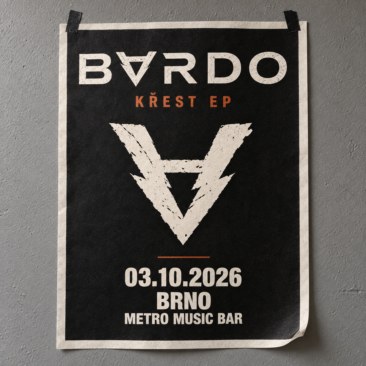BARDO plakát Křest EP Brno Metro Music Bar